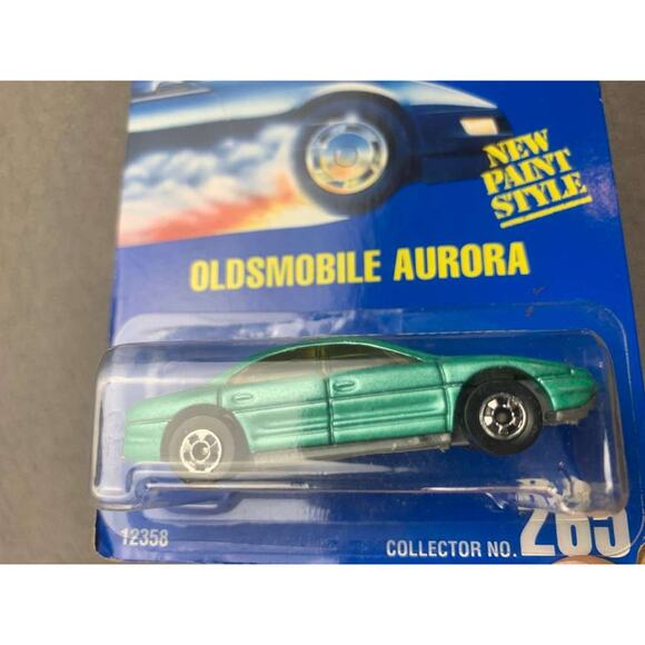 Hot Wheels Oldsmobile Aurora Die Cast Car Green New Paint Style # 265 12358 - Picture 4 of 5